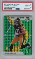 Graded 2020 Panini Mosaic Chase Claypool #278 Green Rookie RC Football Card PSA 10 Gem Mint