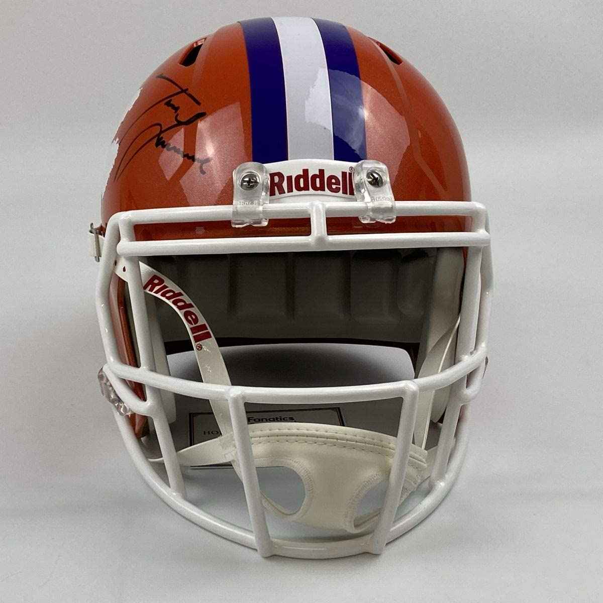 Autographed/Signed Trevor Lawrence Clemson Tigers Full Size FS F/S Replica College Football Helmet Fanatics COA