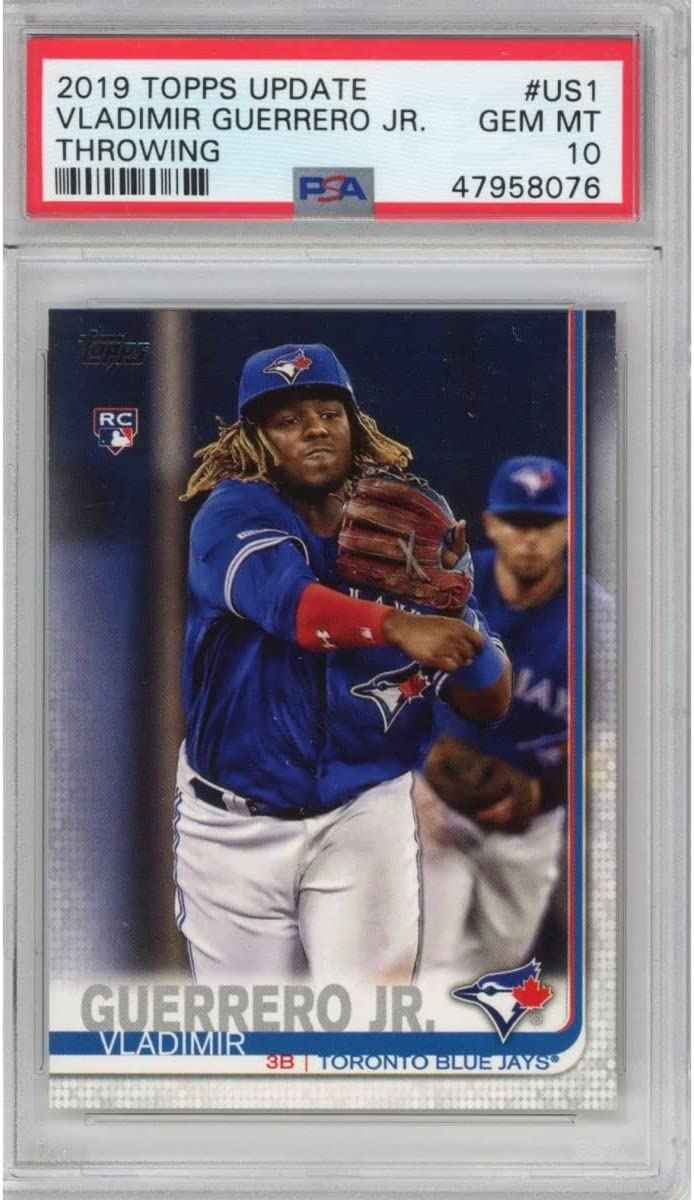 Graded 2019 Topps Update Vladimir Vlad Guerrero Jr. #US1 Throwing Rookie RC Baseball Card PSA 10 Gem Mint