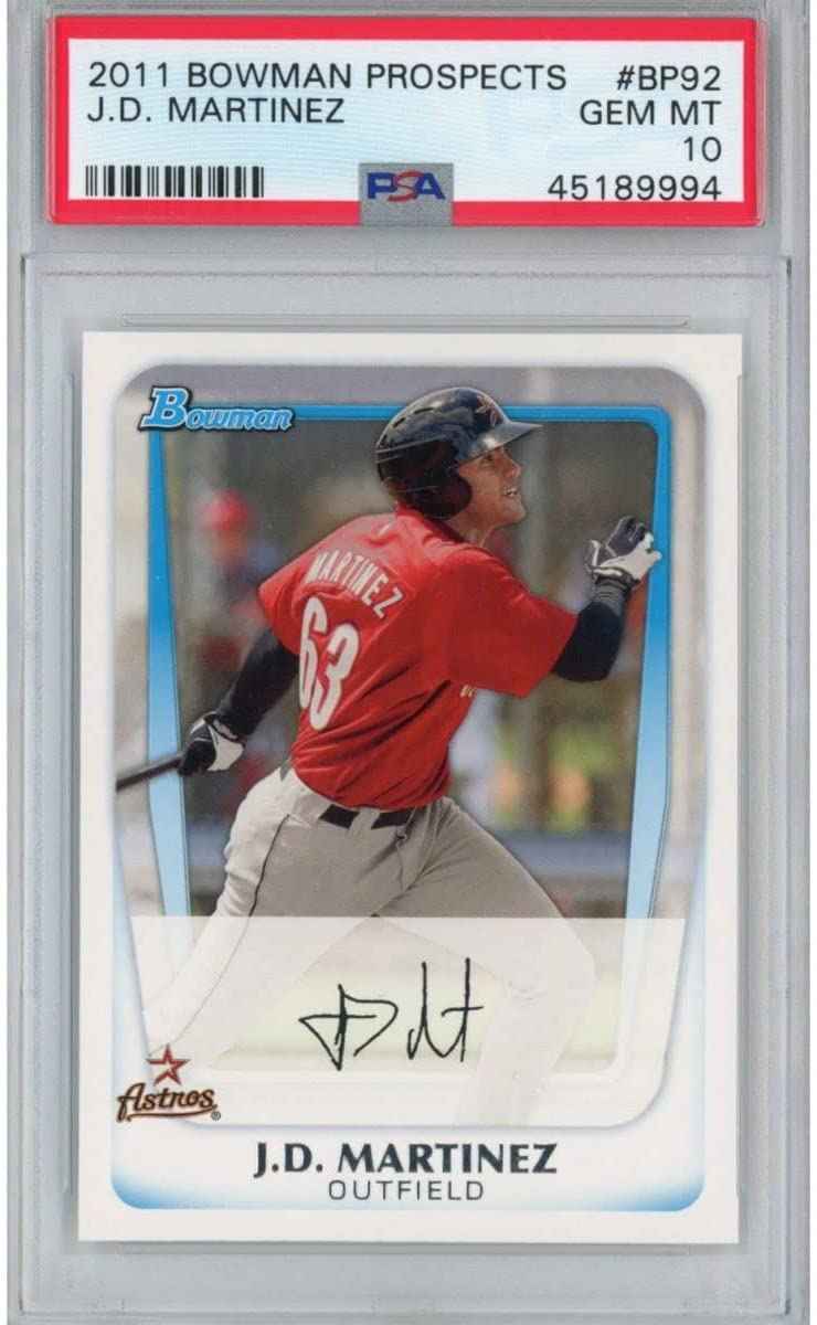 Graded 2011 Bowman Paper Products JD J.D. Martinez #BP92 Rookie RC Baseball Card PSA 10 Gem Mint