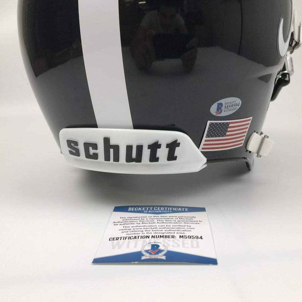 Autographed/Signed Nick Saban Alabama Crimson Tide Black Full Size FS F/S Replica College Football Helmet JSA COA