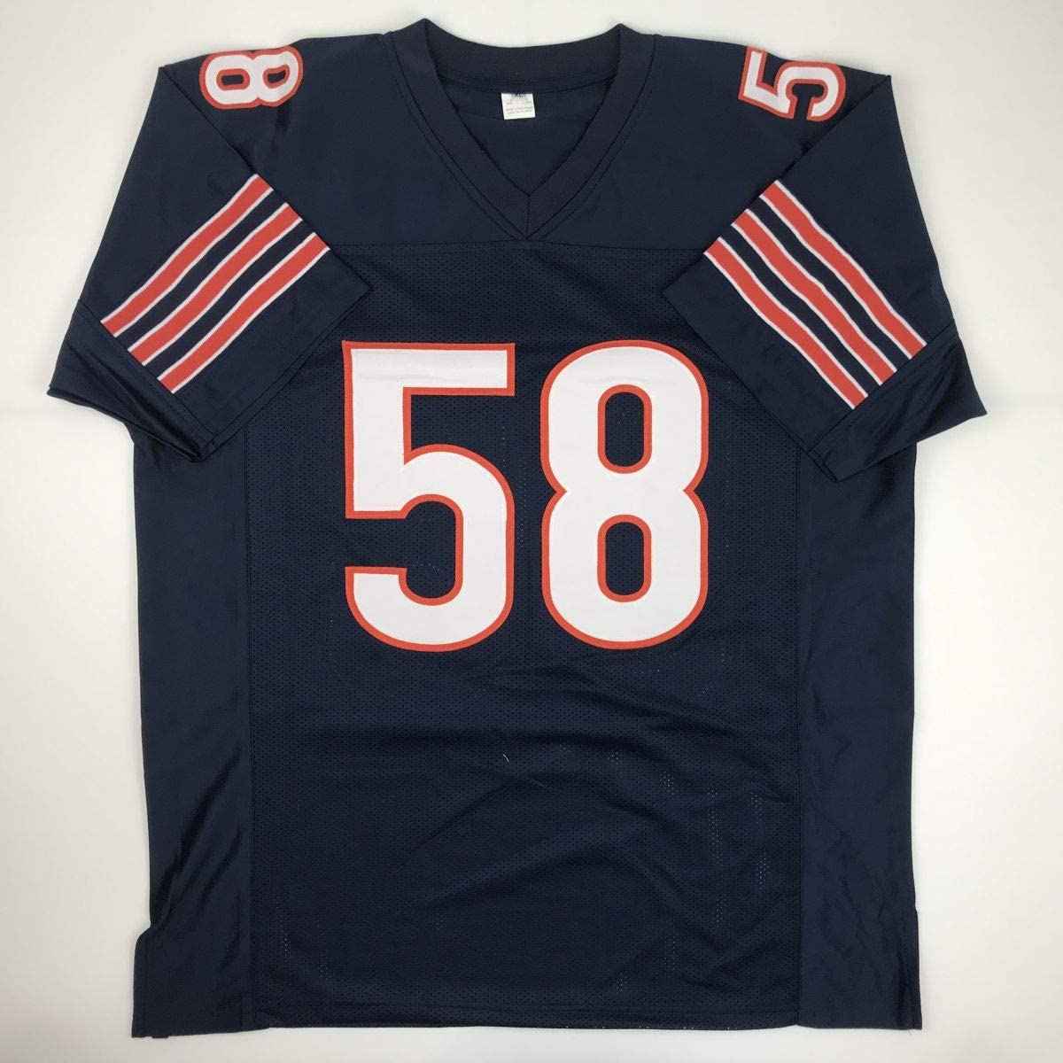 Autographed/Signed Roquan Smith Chicago Blue Football Jersey JSA COA