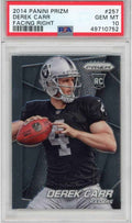 Graded 2014 Panini Prizm Derek Carr #257 Facing Right Rookie RC Football Card PSA 10 Gem Mint