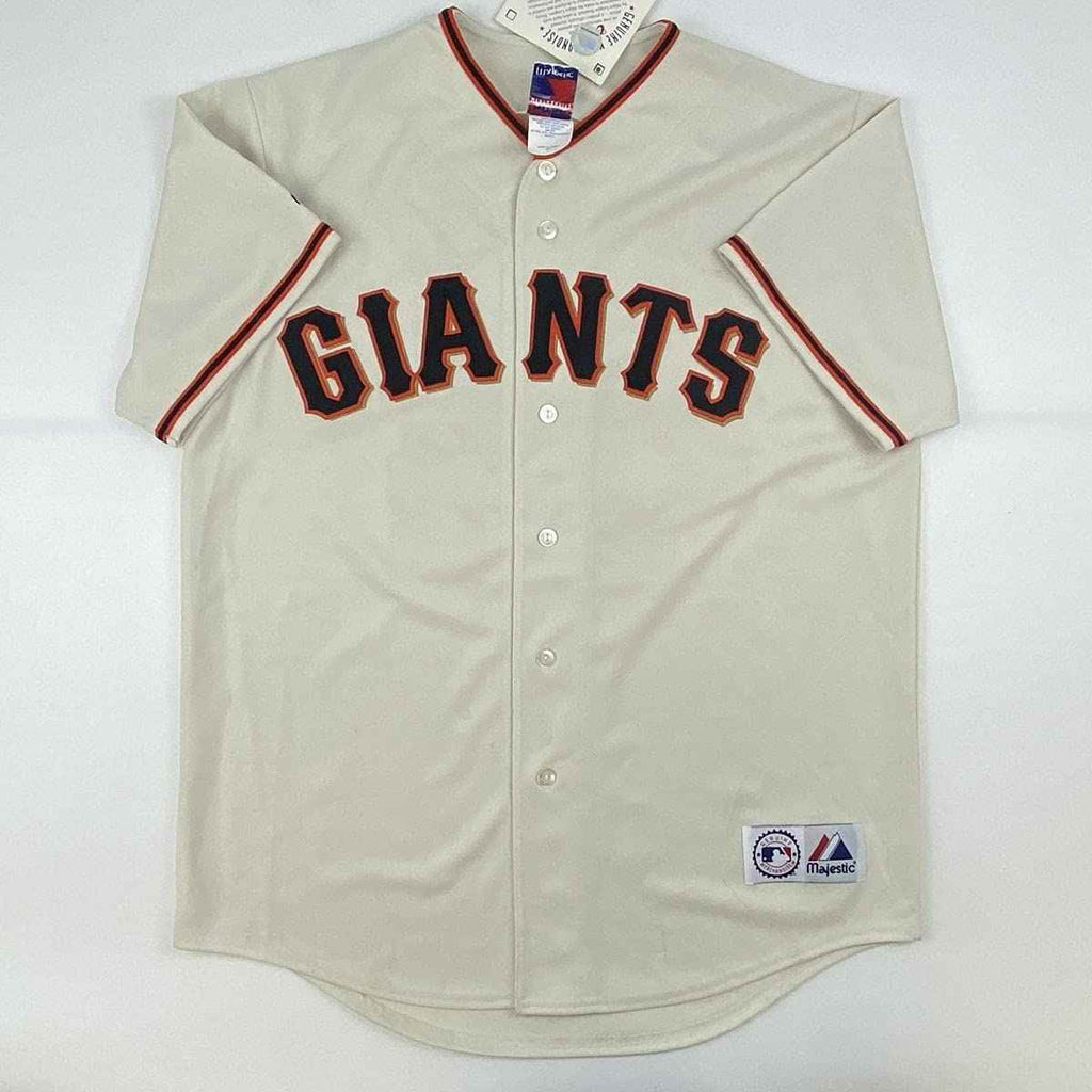 Autographed/Signed Willie McCovey San Francisco Cream Baseball Jersey JSA COA