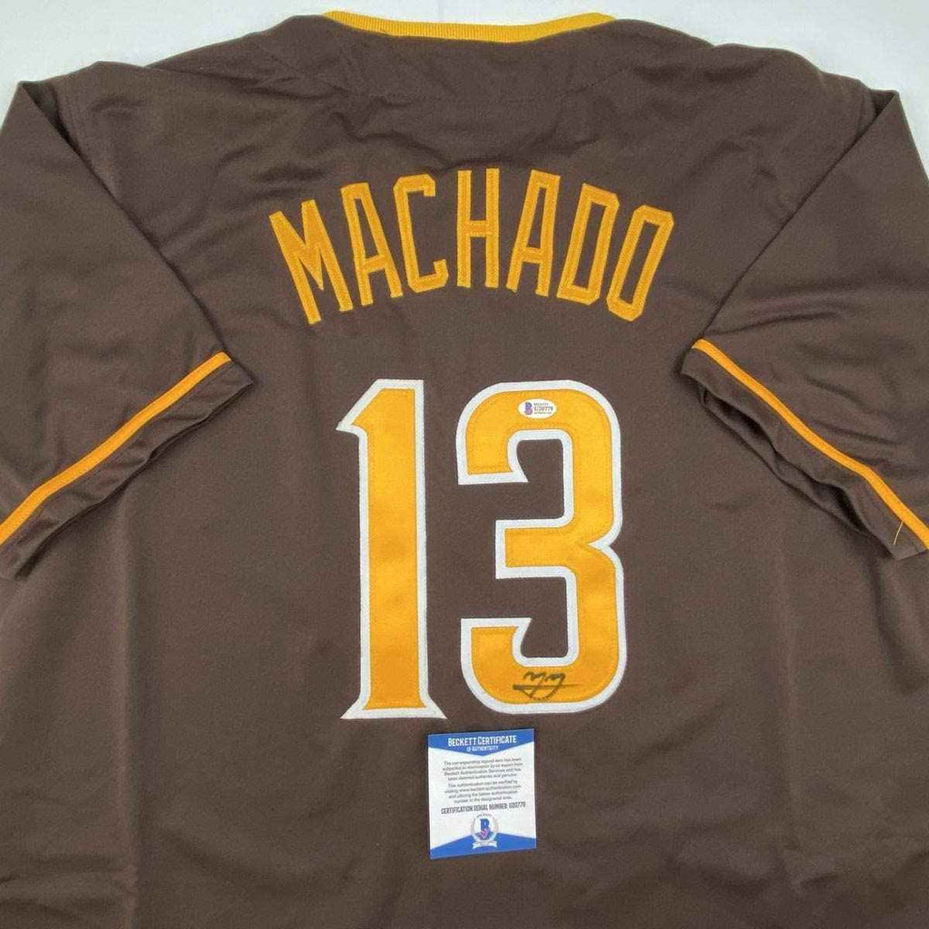Autographed/Signed Manny Machado San Diego Brown Baseball Jersey Beckett BAS COA