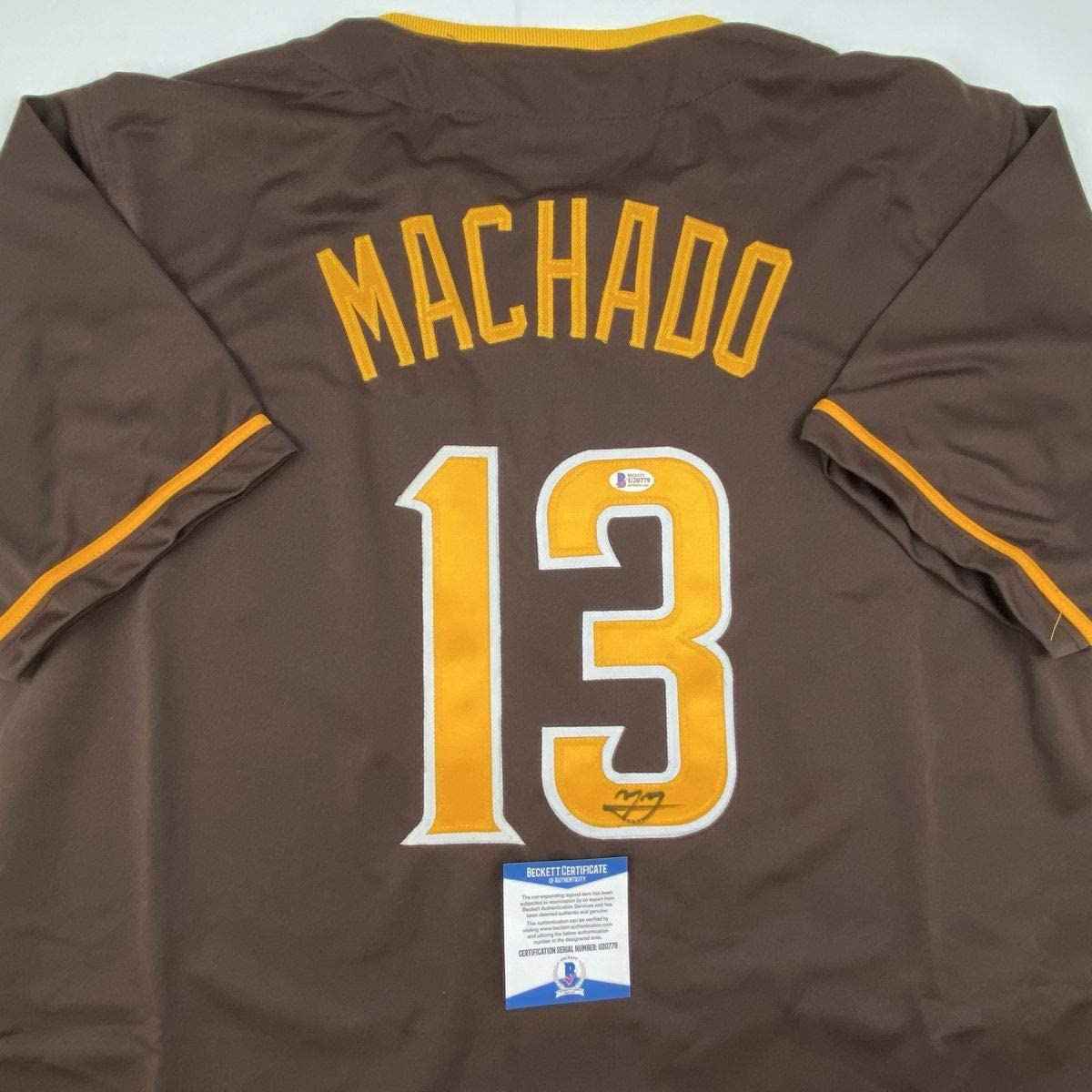 Autographed/Signed Manny Machado San Diego Brown Baseball Jersey Beckett BAS COA