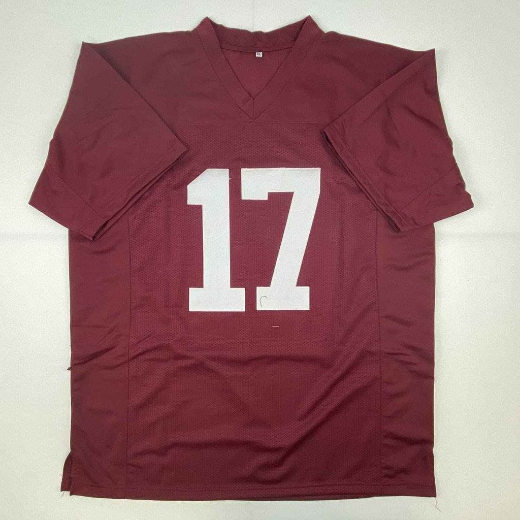 Autographed/Signed Jaylen Waddle Alabama Red College Football Jersey Beckett BAS COA
