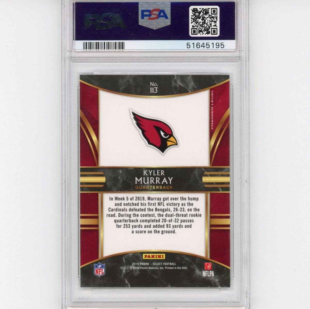 Graded 2019 Panini Select Kyler Murray #113 Rookie RC Football Card PSA 9 Mint