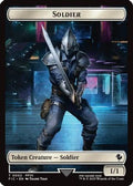 Soldier // Rebel Double-Sided Token (Surge Foil) (FIC-2 // 7) - Commander: FINAL FANTASY Foil