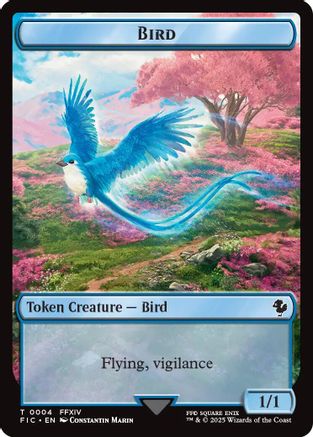 Bird // Hero (0005) Double Sided Token (FIC-1 // 5) - Commander: FINAL FANTASY