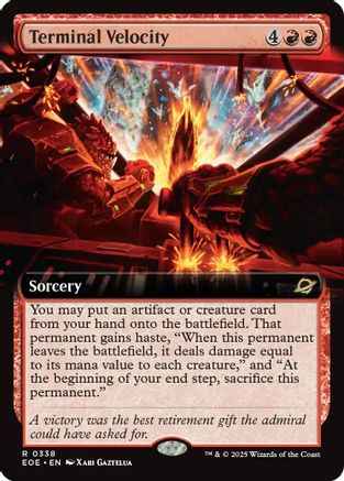 Terminal Velocity (Extended Art) (EOE-338) - Edge of Eternities Foil