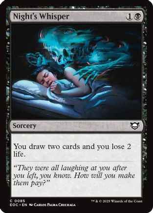 Night's Whisper (EOC-085) - Commander: Edge of Eternities