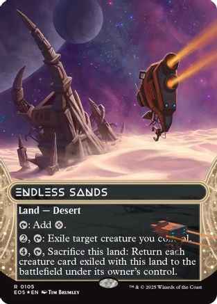 Endless Sands (0105) (Borderless) (Galaxy Foil) (EOS-105) - Edge of Eternities: Stellar Sights Foil