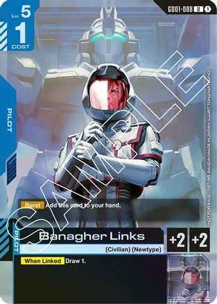 Banagher Links (Launch Event) (GD01-088) - Gundam Promotional Cards Holofoil