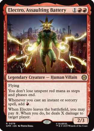 Electro, Assaulting Battery (SPM-076) - Marvel's Spider-Man Foil