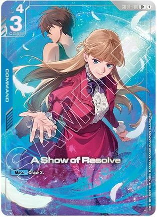 A Show of Resolve (U+) (PB01) (GD01-100) - Gundam Promotional Cards Holofoil