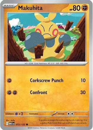 Makuhita 072 - ME01 Mega Evolution Reverse Holofoil