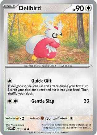 Delibird 105/132 - ME01 Mega Evolution Reverse Holofoil