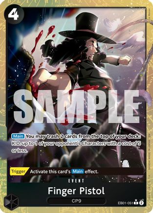 Finger Pistol (Alternate Art) (EB01-051) - Premium Booster -The Best- Vol. 2 Foil