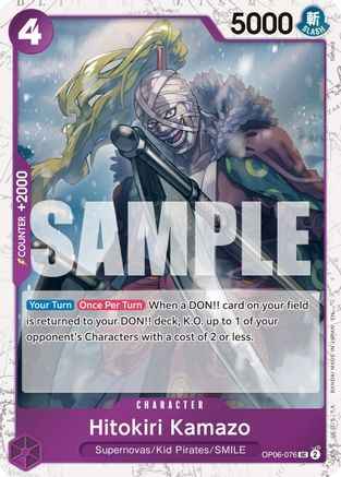 Hitokiri Kamazo (Pirate Foil) (OP06-076) - Premium Booster -The Best- Vol. 2 Foil