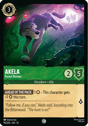 Akela - Forest Runner (90/204) - Whispers in the Well Cold Foil
