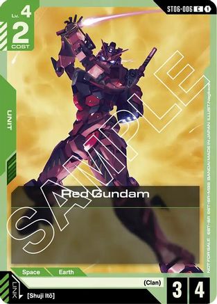 Red Gundam (Boost Kit 01) (ST06-006) - Gundam Promotional Cards
