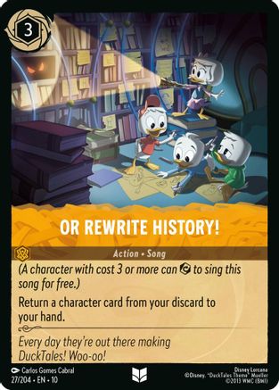 Or Rewrite History! (27/204) - Whispers in the Well Cold Foil