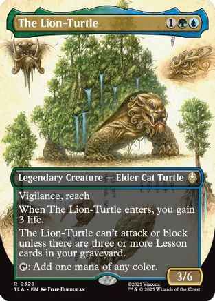 The Lion-Turtle (Borderless) (TLA-328) - Avatar: The Last Airbender Foil