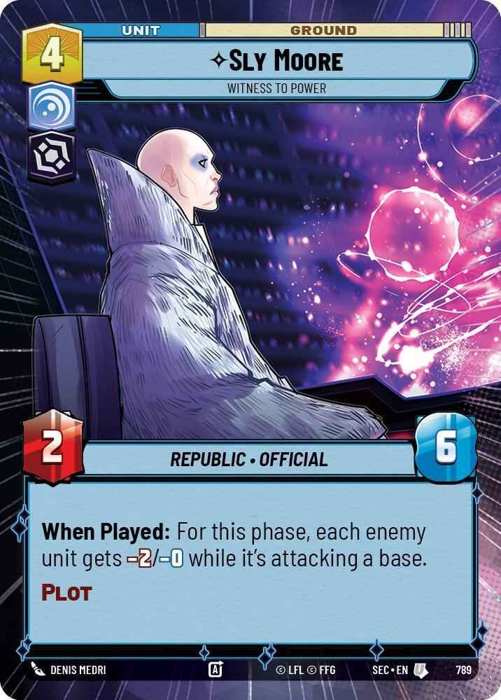 Sly Moore - Witness to Power (Hyperspace Foil) (789) (789) [Secrets of Power]