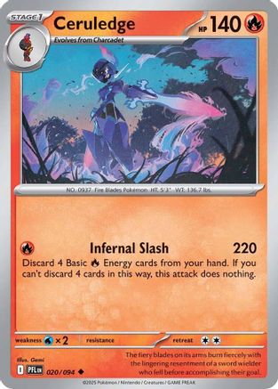 Ceruledge 020 - ME02 Phantasmal Flames