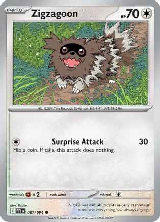 Zigzagoon 081 - ME02 Phantasmal Flames Reverse Holofoil