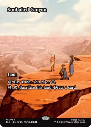 Sunbaked Canyon (Borderless) (TLE-058) - Avatar: The Last Airbender: Eternal-Legal Foil