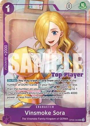 Vinsmoke Sora (CS 25-26 Top Player Pack Vol. 2) (OP06-063) - One Piece Promotion Cards Foil