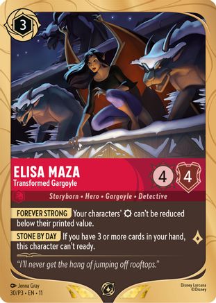 Elisa Maza - Transformed Gargoyle (30) - Disney Lorcana Promo Cards Holofoil