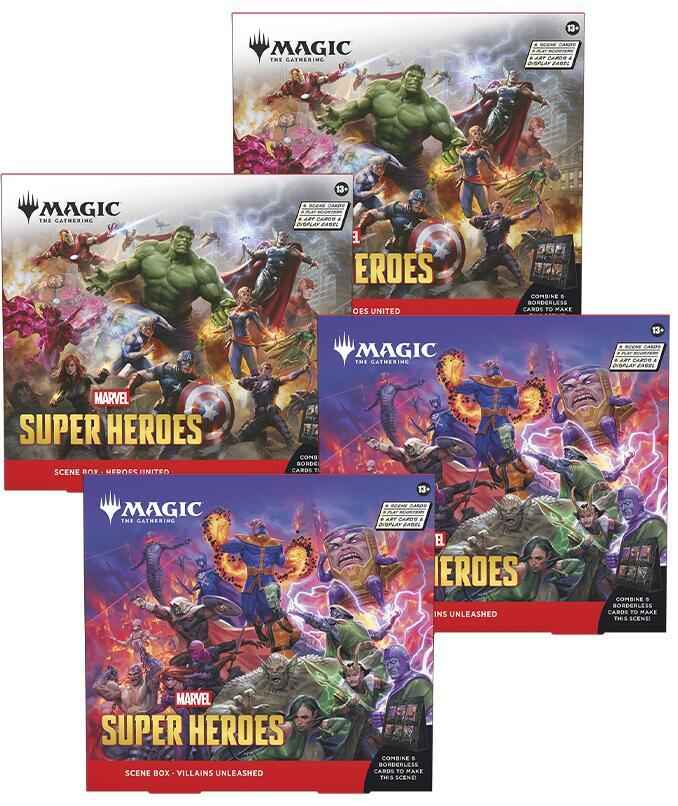 [PRE-ORDER] Magic: The Gathering Marvel Super Heroes Scene Box Display (4 Boxes) - Ships Jun 19