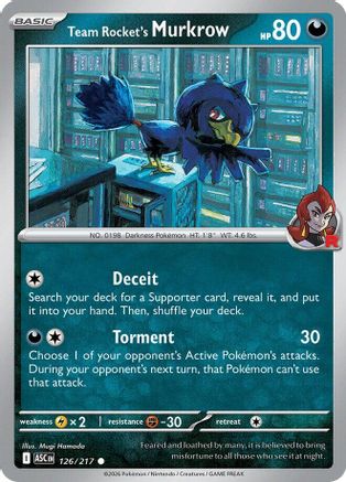 Team Rocket's Murkrow 126 - ME Ascended Heroes