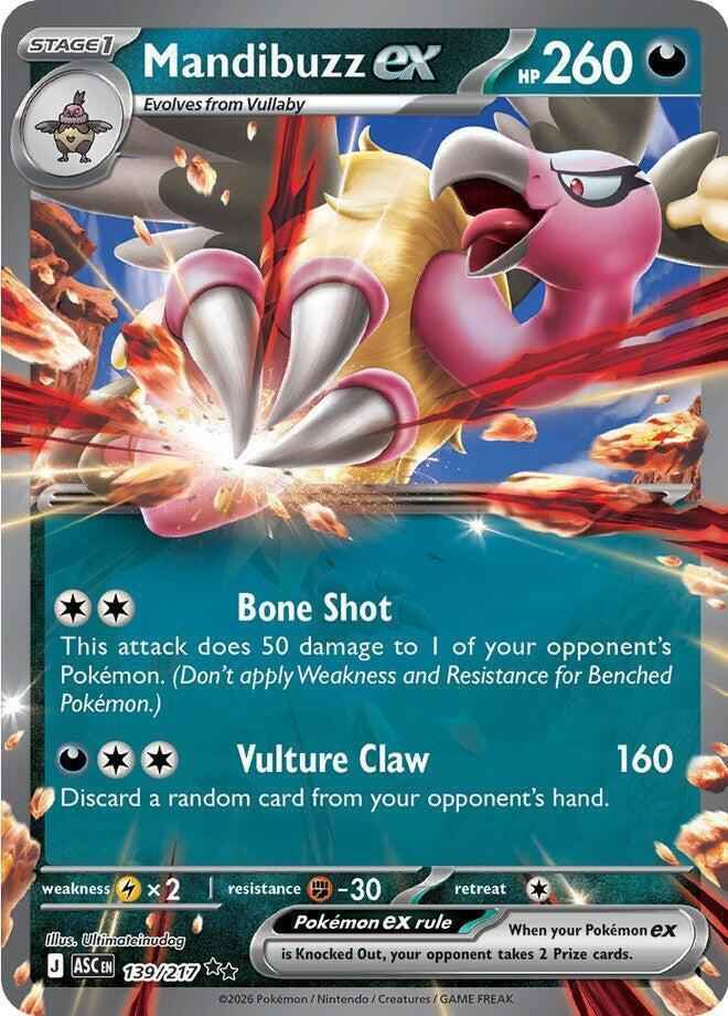 Mandibuzz ex (139/217) [Mega Evolution: Ascended Heroes]