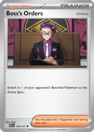 Boss's Orders [Corbeau] 183/217 - ME Ascended Heroes Reverse Holofoil