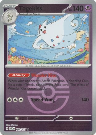 Togekiss (Love Ball) 082/217 - ME Ascended Heroes Reverse Holofoil
