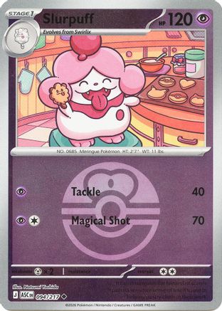 Slurpuff (Love Ball) 094/217 - ME Ascended Heroes Reverse Holofoil