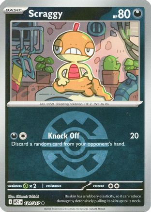 Scraggy (Quick Ball) 134 - ME Ascended Heroes Reverse Holofoil