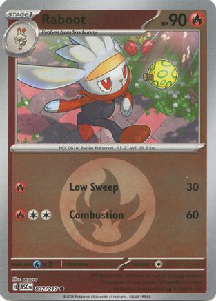 Raboot (Energy Symbol Pattern) 037 - ME Ascended Heroes Reverse Holofoil