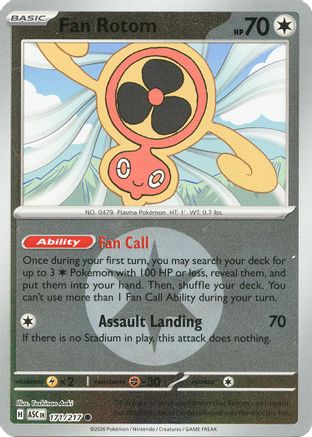 Fan Rotom (Energy Symbol Pattern) 171/217 - ME Ascended Heroes Reverse Holofoil