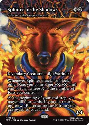 Ashcoat of the Shadow Swarm (Borderless) (PZA-006) - Teenage Mutant Ninja Turtles Eternal-Legal