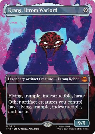 Krang, Utrom Warlord (Borderless) (TMT-221) - Teenage Mutant Ninja Turtles Foil