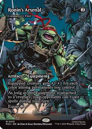 Ronin's Arsenal - Conqueror's Flail (Borderless) (PZA-015) - Teenage Mutant Ninja Turtles Eternal-Legal Foil
