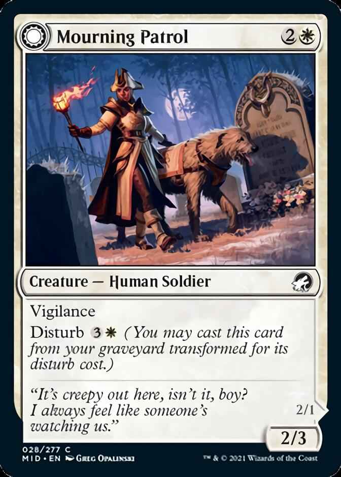 Mourning Patrol // Morning Apparition (MID-028) - Innistrad: Midnight Hunt: (Double Faced Transform)
