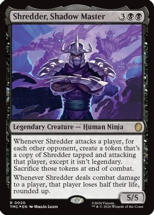 Shredder, Shadow Master (Surge Foil) (TMC-020) - Commander: Teenage Mutant Ninja Turtles Foil
