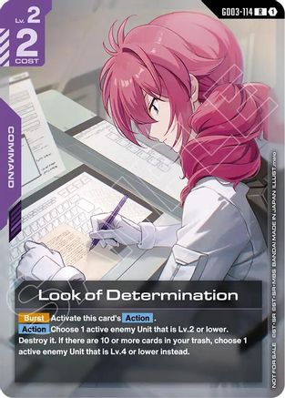 Look of Determination (Newtype Challenge 2026 Mission 2) (GD03-114) - Gundam Promotional Cards Holofoil