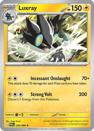 Luxray 028 - ME03 Perfect Order Reverse Holofoil